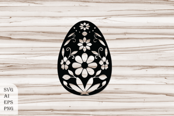Decorative Easter Egg with Flowers: A Designer's Spring Asset