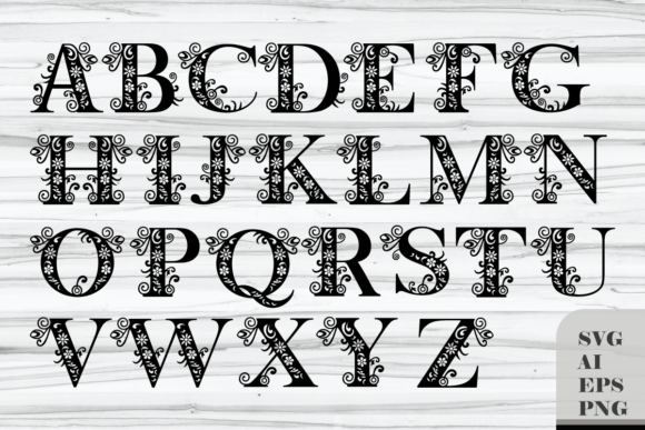 Decorative Floral Alphabet: A Creative Resource for Designers and Crafters