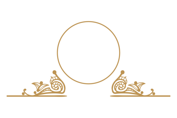 Decorative Round Emblem with Calligraphi: A Versatile Design Element for Modern Workflows