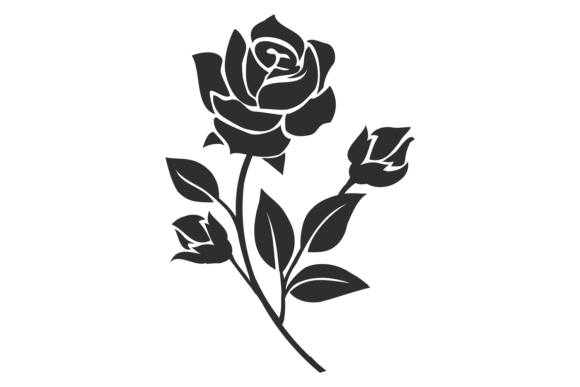 Elevate Designs with a Stylized Rose Icon