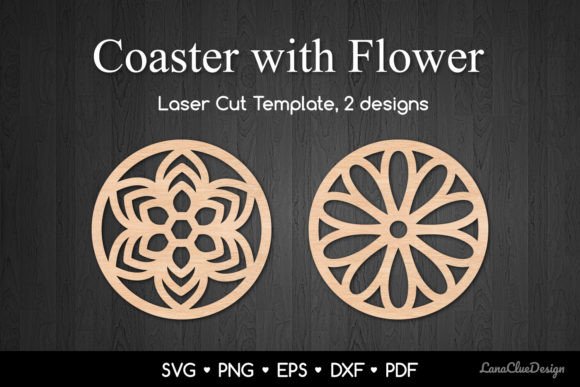 Elevate Interiors with Floral SVG Coasters