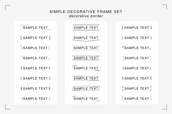 Elevate Your Designs with a Simple Little Decorative Text Frame Set