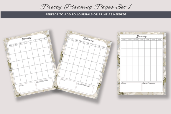 Elevate Your Workflow with Decorative Planning Pages Set 1