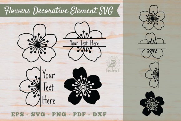 Elevating Your Designs with the Flowers Decorative Element SVG 6