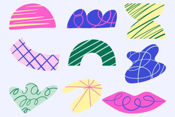 Evaluating Abstract Decorative Shape Modern Pattern Collections for Design Projects