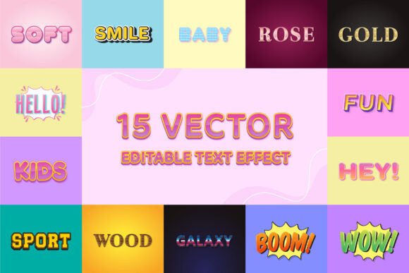 Evaluating the Value of Decorative Colorful Editable Text Effect Collections for Modern Design Workflows