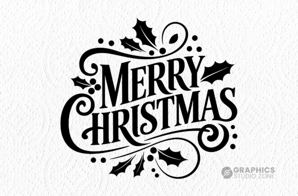 Merry Christmas Decorative SVG: Festive Design Assets