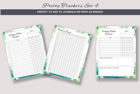Organize Your Life with Style Using Decorative Trackers Set 4
