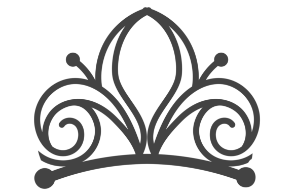 Royal Decorative Header in Princess Tiara Style
