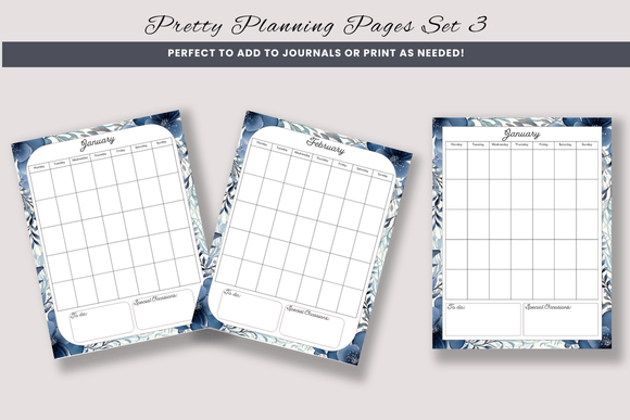Unlock Creativity with Decorative Planning Pages Set 3