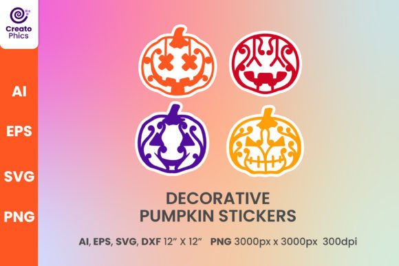 Unlocking Creative Potential with Decorative Pumpkin Sticker Vector Design