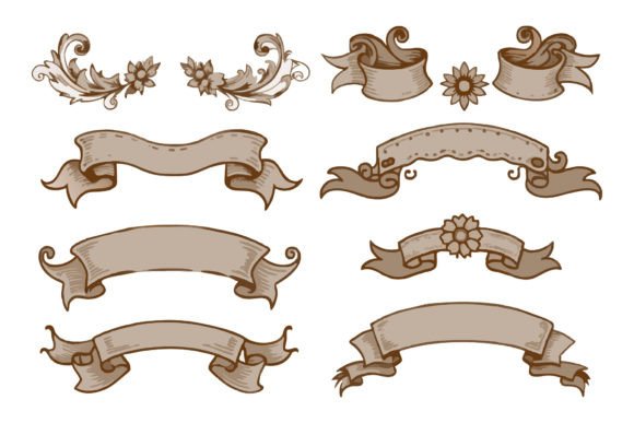 Unlocking Vintage Charm: A Guide to Retro Banners Ribbon Decorative Drawings